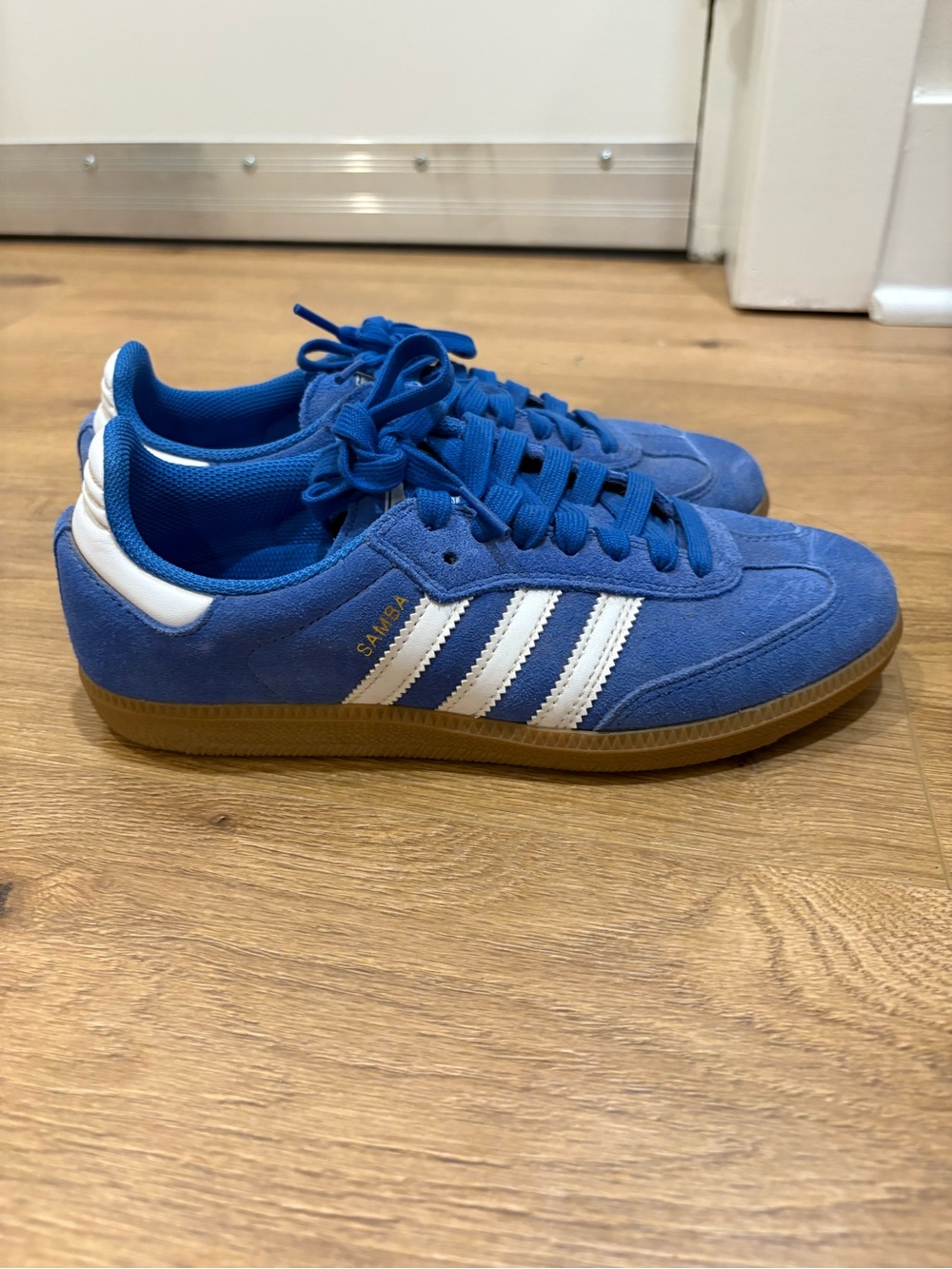 adidas Samba Suede Sneakers - Blue & White